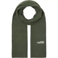 Jack & Jones Écharpe 'JACCOLL' vert foncé / blanc