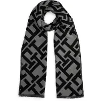 Tommy Hilfiger Écharpe gris foncé / noir