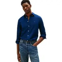 Tommy Hilfiger Mw0mw41684 Slim Fit Long Sleeve Shirt Bleu M Homme