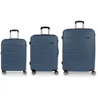 Gabol Future Plus Spinner Expandable 217l Trolley Bag 3 Units Bleu