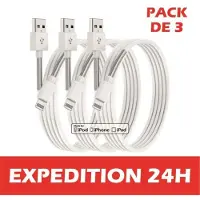 Autre Lot De 3 Câble De Chargeur Iphone, Mfi Certifié Câble, Fil Lightning Charge Rapide Pour Iphone 11 12 Mini 13 Pro Xs Max Xr X 8 7 6s