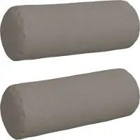 vidaXL Coussins D'accent 2 Pcs Taupe Ø 25 X 70 Cm Tissu