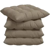 vidaXL Coussins De Siège 4 Pcs Taupe 40 X 40 Cm Tissu En Microfibre
