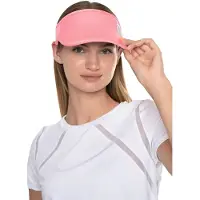 Lucky in Love Lucky Logo Stretch Visor Rose