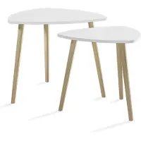 Vicco table basse Twino Blanc/Sonoma 48x45cm Lot de 2, Model 57301