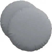 vidaXL Coussins De Siège 2 Pcs Gris Clair Ø50 X 19 Cm Tissu