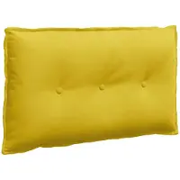 vidaXL Coussin de dossier jaune 80 x 50 cm en velours côtelé