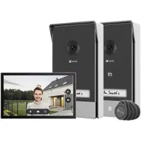 Ezviz HP7 2 Entry Kit Visiophone avec double entrée – Écran tactile 7", 2K, 2 boutons d’appel