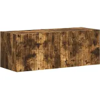 vidaXL Meuble TV , lot de 2, chêne fumé, 39 x 31 x 29,5 cm