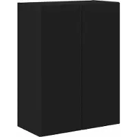 vidaXL Meuble mural pour télévision, 59,5 x 31 x 80 cm, noir, panneaux de particules