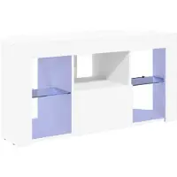 vidaXL Armoire TV LED d'angle Blanc 100 x 40 x 50 cm Bois composite