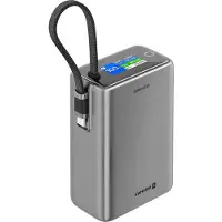 Swissten , Powerbank 25000mAh pour ordinateur portable MacBook avec affichage numérique, gris