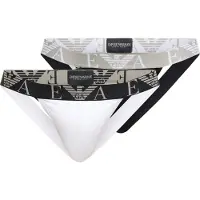Emporio Armani pour homme. EM000257_AF20668 Set 2 slip Bold Monogram noir, blanc (M), Homewear, Coton