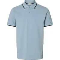 Selected T-Shirt 'SLHATLAS' bleu marine / bleu fumé / blanc