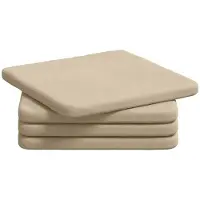 vidaXL Coussins De Siège 4 Pcs Crème 40 X 40 X 3 Cm