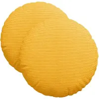 vidaXL Coussins De Siège 2 Pcs Jaune Clair Ø 40 Cm