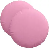 vidaXL Coussins De Siège 2 Pcs Rose Ø40 X 13 Cm Tissu