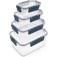 Orion | Set de récipients alimentaires - avec couvercle et joint - 4 pièces - boîte de conservation des aliments frais - résistant au lave-vaisselle - 375 ml à 2,85 L