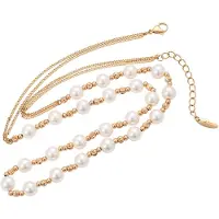 NAEMI Chaîne or / blanc perle