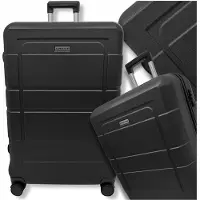 Omna | Valise sur roulettes NEVADA - 20" - 57x38x24 cm - Noir - Compact - Léger et robuste - Idéal pour les courts séjours