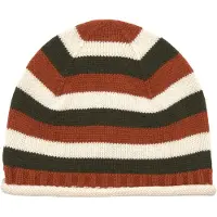 Pull&Bear Bonnet 'Gorro' cognac / olive / blanc