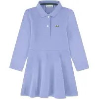 Lacoste Kids Pique Long Sleeve Dress Bleu 14 Years Fille