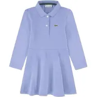 Lacoste Kids Pique Long Sleeve Dress Bleu 16 Years Fille