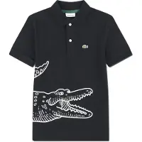 Lacoste Kids Petit Pique Icon Short Sleeve Polo Noir 7 Years Garçon