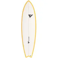 Victory Long Fish Epoxy 7´2 Surfboard Jaune 218.44 cm