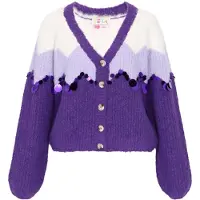 IZIA Cardigan violet / lilas / blanc
