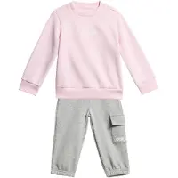 Adidas Essentials Joggers Fleece Set Gris,Rose 3-6 Months Enfants