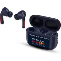 Red Bull Racing Écouteurs intra-auriculaires sans fil, TWS, réduction de bruit active (ANC), affichage LED, bleu