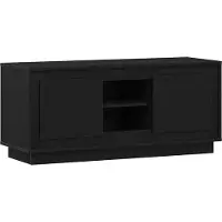 vidaXL Meubles TV, 102 x 35 x 45 cm, noir, imitation chêne, panneaux de particules