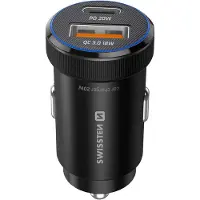 Swissten Chargeur de voiture compact 1 X Usb-c Pd + 1 X Usb-a Qc 20w