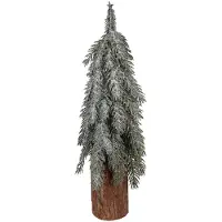 Clayre & Eef Mini-sapin de Noël artificiel Ø 15x44 cm Vert Bois