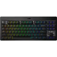 Mountain Everest Core - Clavier - avec station d'accueil média - rétroéclairé - USB-C - QWERTY - allemand - Commutateur de touches : CHERRY MX Red - noir (MG-EVK2B-CR1-FR)