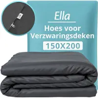 Ella Housse pour la couverture d'aggravation d'150 x 200 CM - 7 KG & 9 KG - Housse en 100% coton biologique - Anthracite
