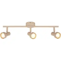 Briloner Plafonnier orientable 47,5cm douille GU10 max. 9W 3 lampes beige - Spot plafond salon couloir cuisine bureau