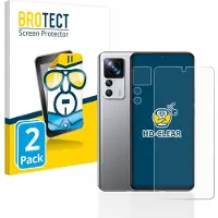 BROTECT Protection Clair (2 pcs, Xiaomi 12T Pro), Téléphone portable : film de protection, Transparent