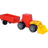 Plasto Tracteur avec chargeur et remorque 34 cm -