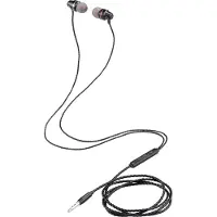 Renkforce RF-IE-JH01 Telefon In Ear Headset kabelgebunden Schwarz (metallic) (Filaire), Casque micro de bureau, Noir