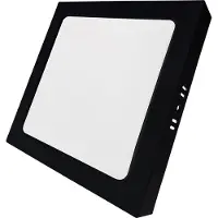 Luxula Plafonnier à LED, 12W, EEK : F, 1200lm, CCT, IP44, carré, noir