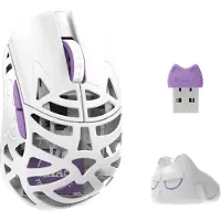 WLMouse Beast Miao - White (Omron Optical) Wireless 8K Magnesium Mouse (Sans fil), Souris, Blanc