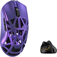 WLMouse Beast X Mini Pro Solid Sides - Purple (Omron Optical) Wireless 8K Magnesium Mouse (Sans fil), Souris, Violet