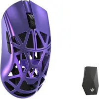 WLMouse Beast X Max Solid Sides - Purple (Omron Optical) Wireless 8K Magnesium Mouse (Sans fil), Souris, Violet