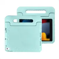 IMoshion Coque kidsproof avec poignée pour Apple iPad 9 (2021) 10.2 pouces / iPad 8 (2020) 10.2 pouces / iPad 7 (2019) 10.2 pouces - Soft Blue