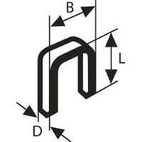 Bosch Agrafes à dos étroit type 55, résinées 6 x 1,08 x 19 mm, paquet de 1000