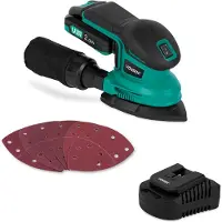 Vonroc Ponceuse delta multifonction sans fil 20V | Batterie 2.0Ah et chargeur incl.