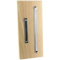 Siro Porte cintres escamotable - Profondeur dépliée : 75 mm - Hauteur : 93 mm - Encastrement : 90 x 13 x 11 mm - Finition : Satiné poli - Décor : Nickel - Nombre de cran : 1 -