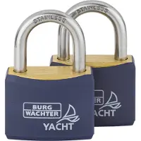 Burg wachter Cadenas à clé Burg-Wachter DUO 460 Ni 40 SB en Acier Inoxydable (Paquet de 2)